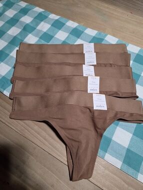 5 Auden Brown Thong Underwear Size Medium  New